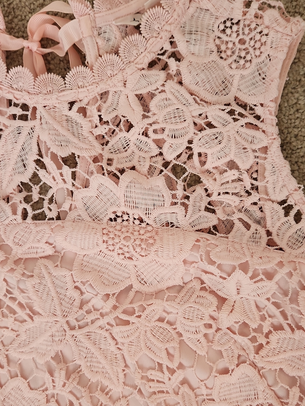 Nanette Lepore Pink Lace Floral Blouse M Romantic Croquette Cottagecore - Picture 4 of 4